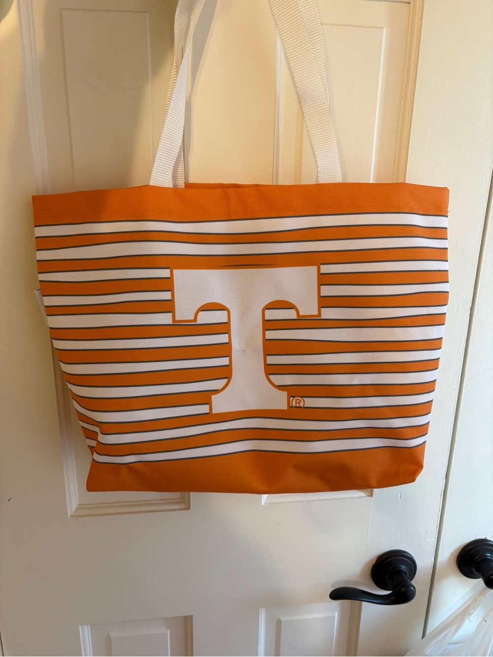 University of Tennessee Orange & White Striped Tote